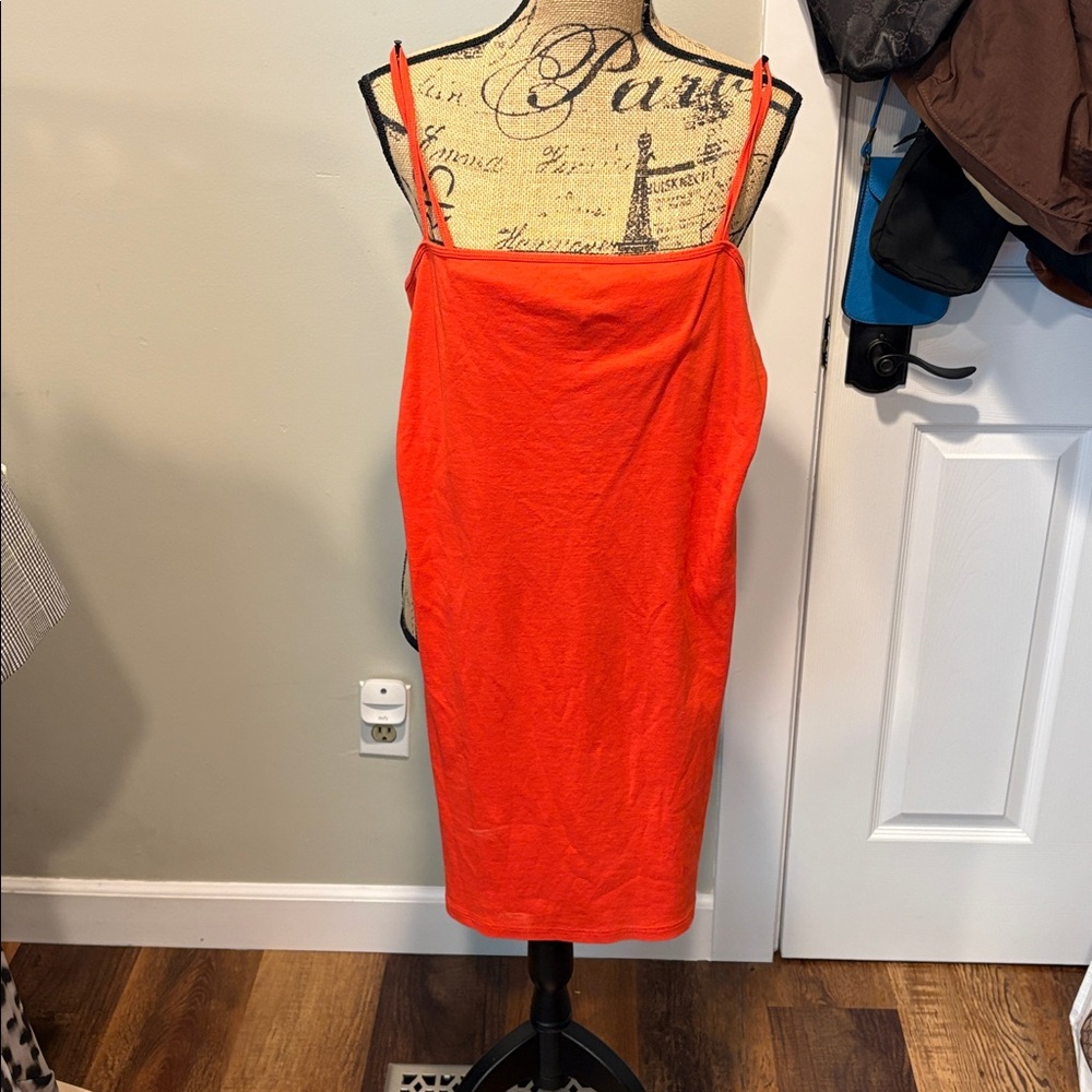 Topshop Bold Orange Dress